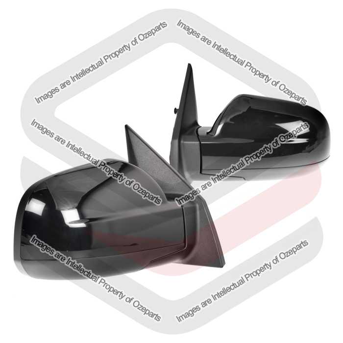 Door Mirror AM Electric (5 Pin - With Heated Glass) (Black) (SET LH+RH)