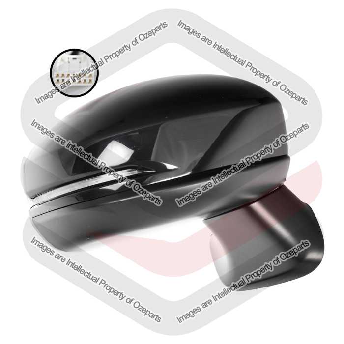Ozeparts Fits Honda Jazz GF 2014~2020 | Electric Power Door Mirror (5 Pins - No Auto Fold) | RH RHS Right Hand (Driver Side)