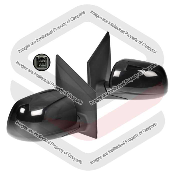 Door Mirror AM Electric (5 Pin) (Black) (SET LH+RH)