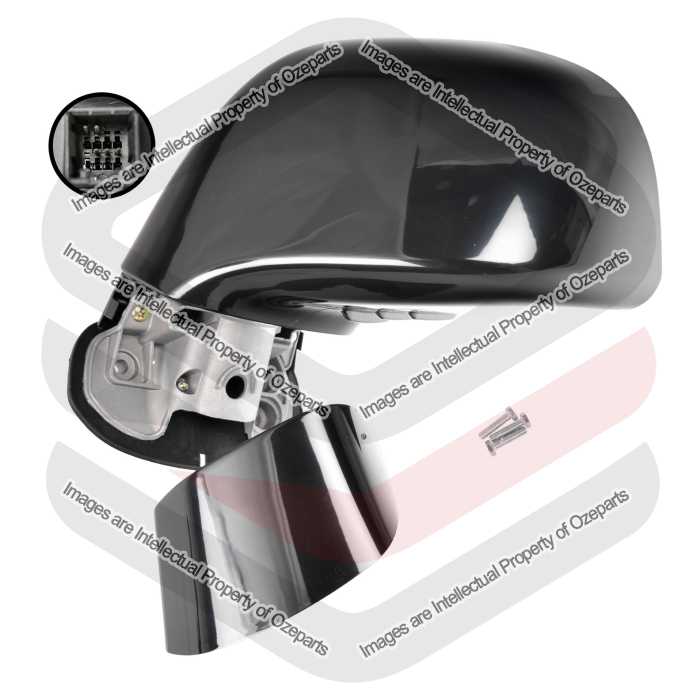 LH LHS Left Hand Electric Door Mirror 5 Pins Black For Kia Ronda UN 2008~2013