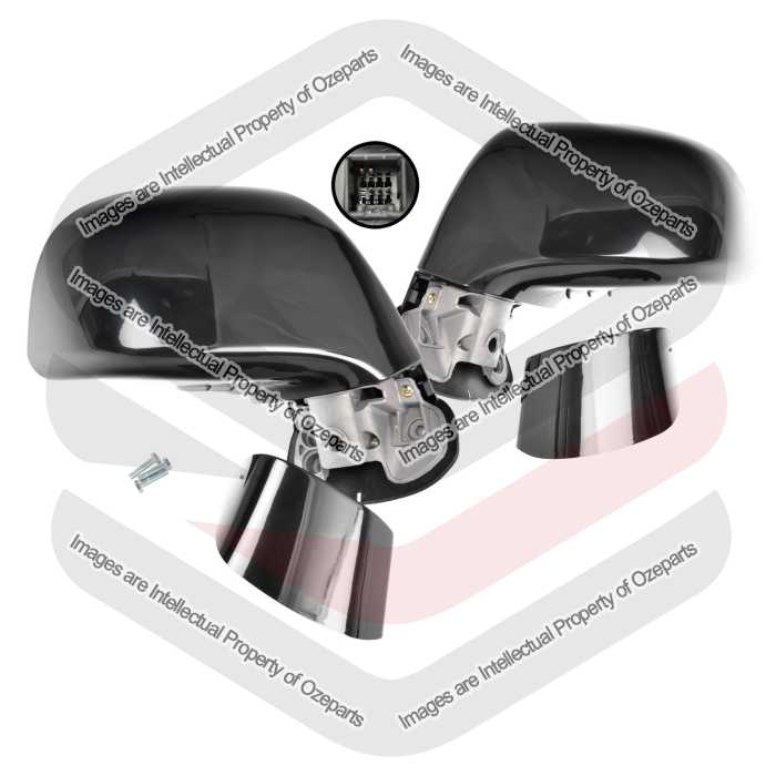 Set Pair LH+RH Electric Door Mirror 5 Pins Black For Kia Ronda UN 2008~2013