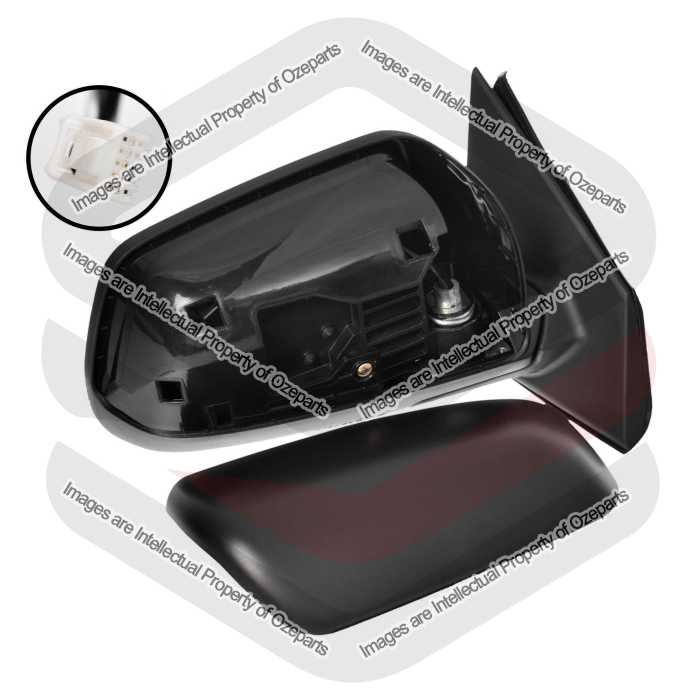 RH Right Hand Electric Door Mirror Black No A/F For Mitsubishi Lancer CJ 07~15