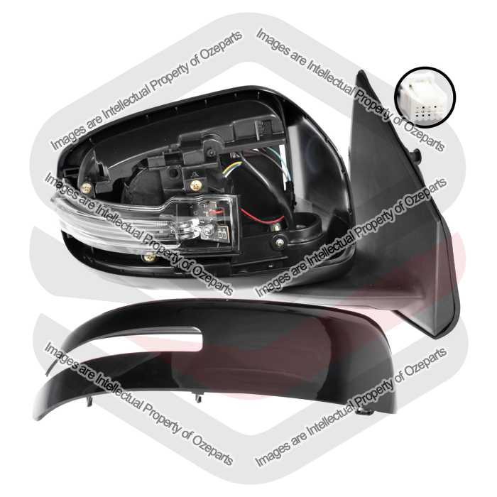 RH Right Electric Door Mirror 5 Pins W Light For Mitsubishi Lancer CJ CF 14~17