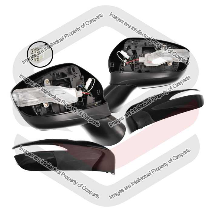 Pair LH+RH Electric Door Mirror 9 Pins For Mazda CX-5 CX5 KE Series 2014~2017