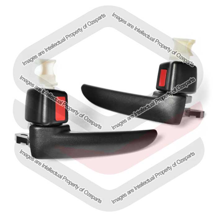 Pair LH+RH Inner Door Handle Front or Rear Black For Mazda 3 BK Series 03~09