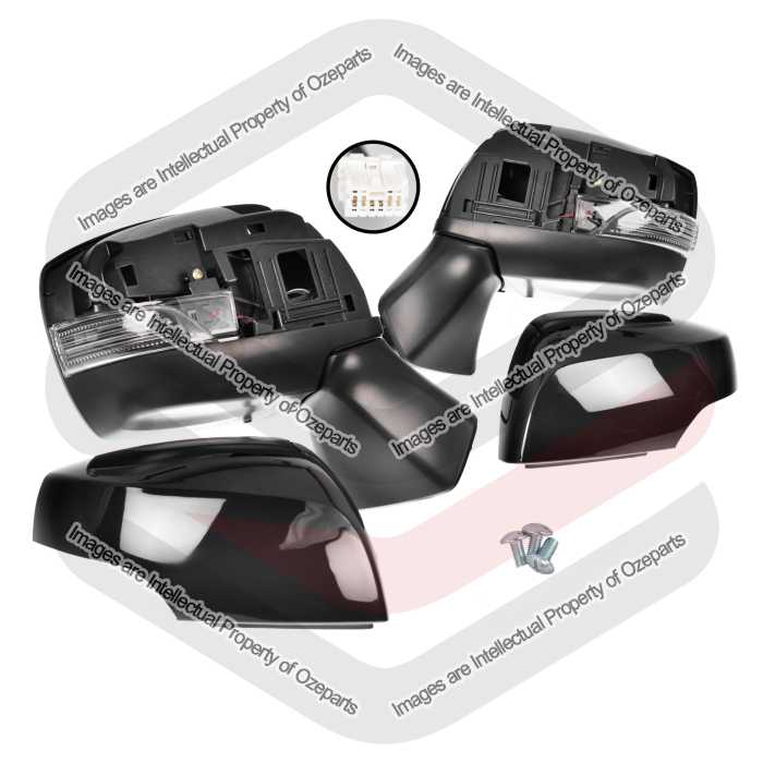 Pair LH+RH Electric Door Mirror 5 Pin Black For Subaru Forester S4 2012~2016