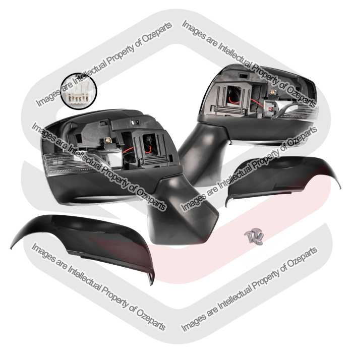 Pair LH+RH Electric Door Mirror 7 Pin Black For Subaru Forester S4 2012~2016