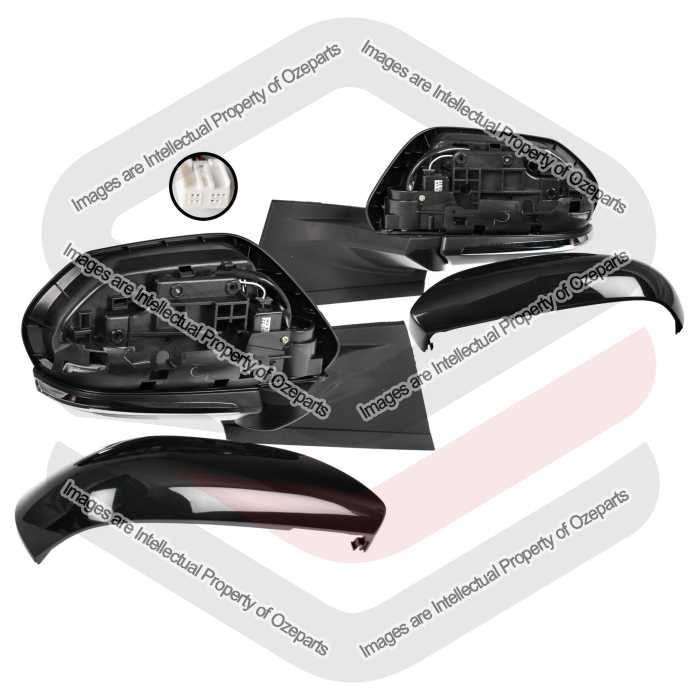 Pair LH+RH Electric Door Mirror 9 Pin For Toyota Prius ZVW50 Hatch 2015~On