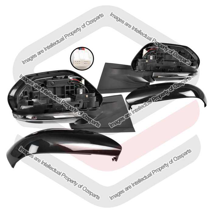 Pair LH+RH Electric Door Mirror 10 Pin For Toyota Prius ZVW50 Hatch 2015~On