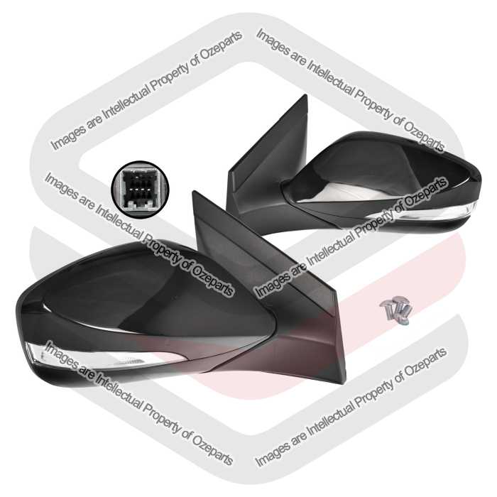 Pair LH+RH Electric Door Mirror 5 Pins For Hyundai Accent RB Series 2011~2019