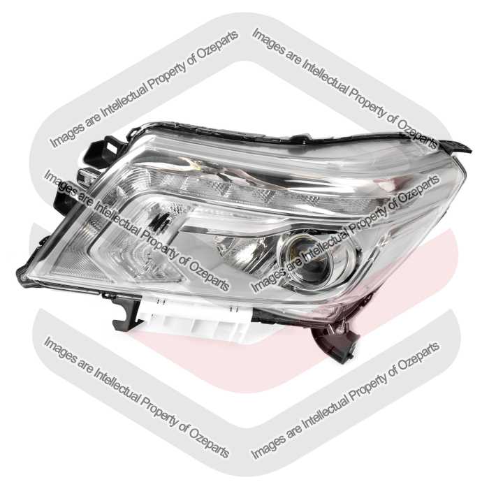 TYC Fits Nissan Navara D23 NP300 ST STX (Vin MNT) 2015 | Headlight Head Light Front Lamp (LED Projector) Manual Adjuster | LH Left Hand