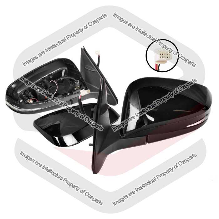 Set Pair LH+RH Electric Door Mirror For Toyota Kluger GSU50/55 GX GXL 2013~2016