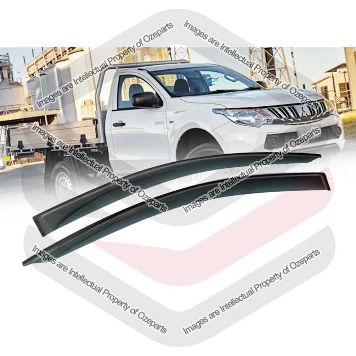 Weathershield Weather Shields Window Visor For Mitsubishi Triton 15~23 2 Door