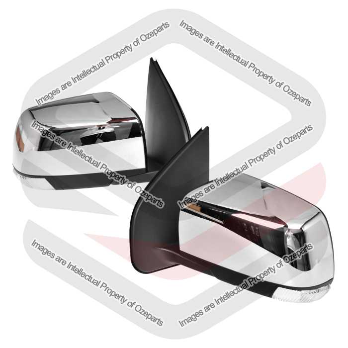 Pair LH+RH Electric Door Mirror Chrome 6 Pins For Holden Colorado RG 2012~2020