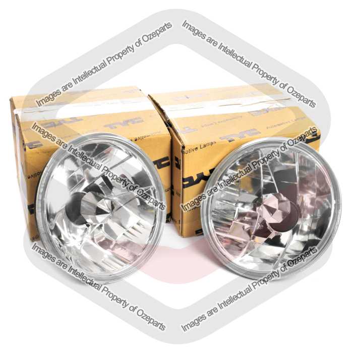 Pair LH+RH 7 Inch Headlight Head Light Lamp Clear For Toyota Hiace 1982~1984