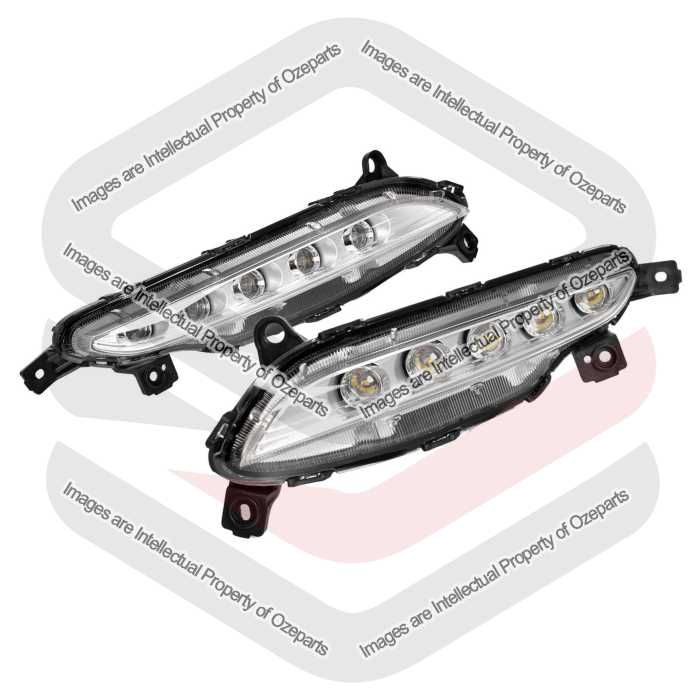 Pair LH+RH LED DRL Daytime Running Light Lamp For Hyundai Tucson TL1 TL2 15~18