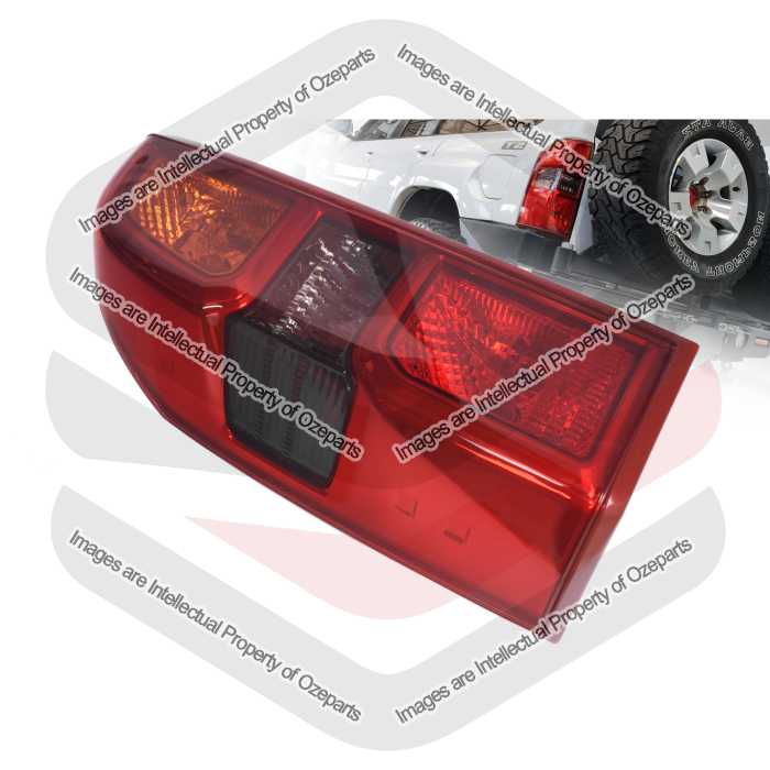 DEPO Fits Nissan Patrol Y61 GU Wagon 2004~2016 | FULL Function 3 Globe Type Taillight Tail Light Rear Lamp (Clear Red) | LH LHS Left (Passenger)