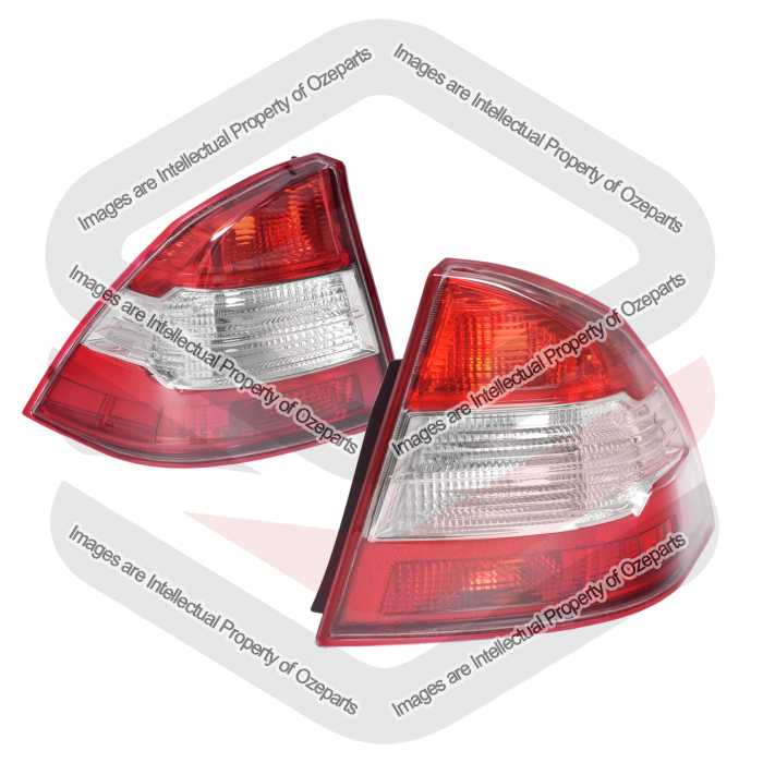 DEPO Fits Ford Focus LV 2009~2011 4 Door Sedan | Taillights Tail Lights Rear Lamps | Pair of LH LHS Left (Passenger) + RH RHS Right (Driver)