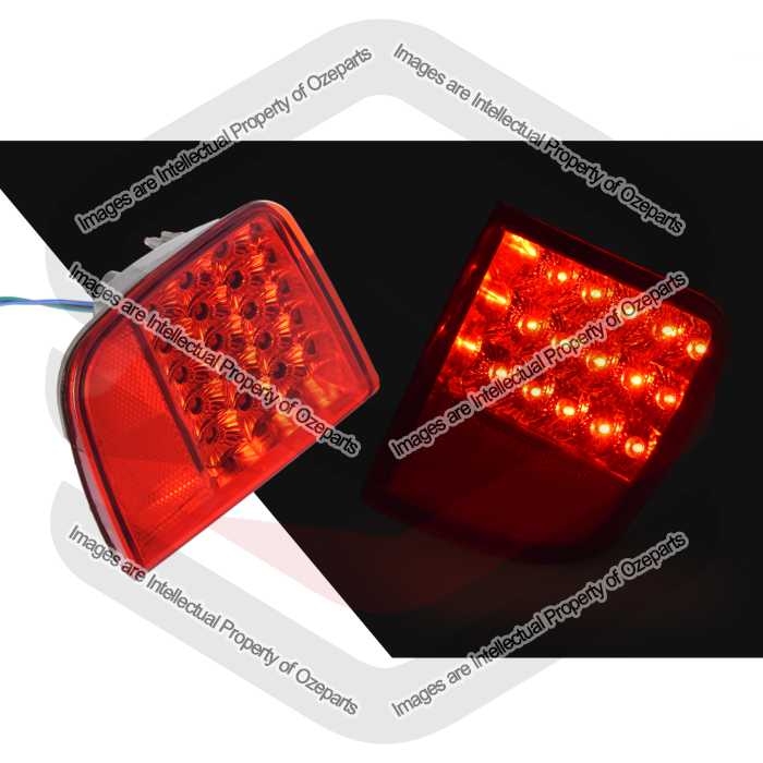 Pair LED Rear Bar Light Reflector Lamp For Toyota Landcruiser 200 Series 07~15
