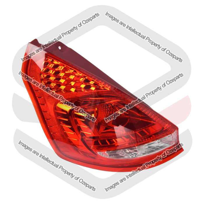 Ozeparts Fits Ford Fiesta WS 3 Door & 5 Door Hatch 2008~2012 | Taillight Tail Light Rear Lamp | LH LHS Left Hand (Passenger Side)