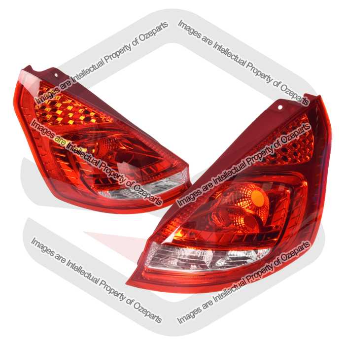 Ozeparts Fits Ford Fiesta WS 3 Door & 5 Door Hatch 2008~2012 | Taillights Tail Lights Rear Lamps | Pair of LH Left Hand + RH Right Hand