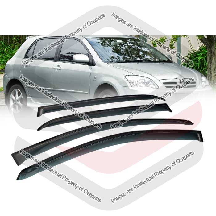 Weathershield Weather Shields Window Visor For Toyota Corolla ZZE122 Hatch 00~07