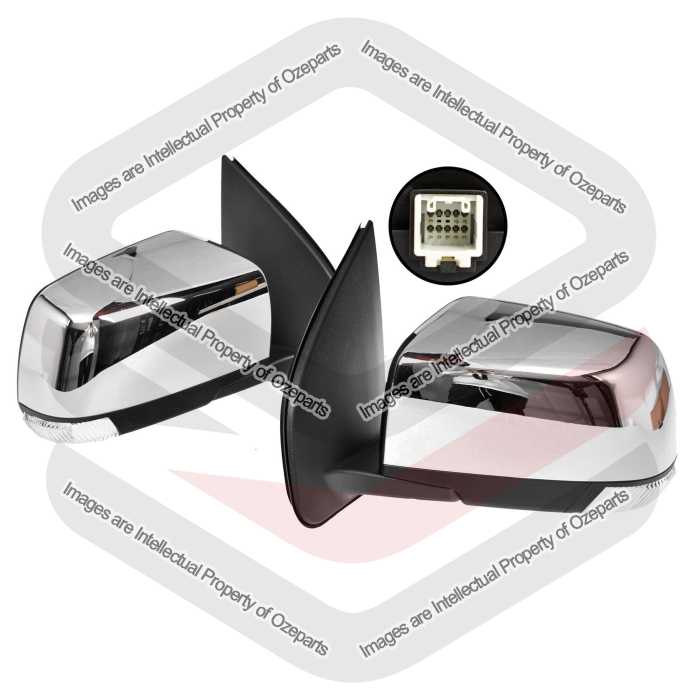 Pair LH+RH Electric Door Mirror Chrome W/ AF For Holden Trailblazer RG 2016~2020