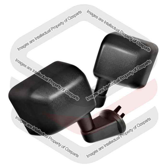 Set Pair LH+RH Manual Door Mirror (Texture Black) For Jeep Wrangler JK 2007~2018