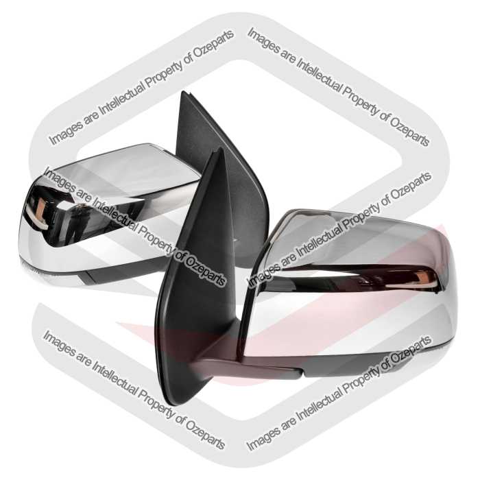 Set Pair LH+RH Electric Door Mirror Chrome 6 Pins For Isuzu Dmax Ute 2012~2020