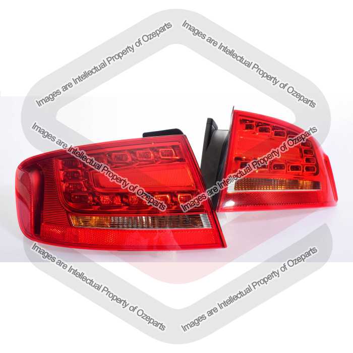 HELLA Audi A4 / S4 B8 Sedan 2008~2012 | Tailights Tail Lights Rear Lamps (With LED Type) | Pair of LH Left (Passenger) + RH Right (Driver)