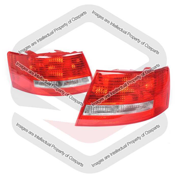 TYC Fits Audi A6 / S6 4 Door Sedan C6 2004~2008  | Taillights Tail Lights Rear Lamps (Non LED Type) | Pair of LH LHS Left Hand + RH RHS Right Hand