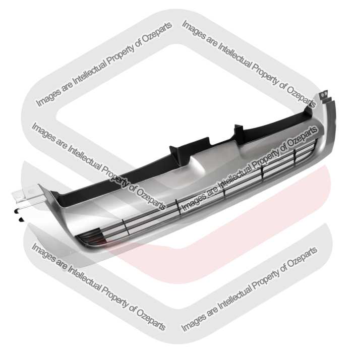 Main Grille Upper Mesh Top Silver Black For Toyota Hiace Low Roof LWB Van 05~07