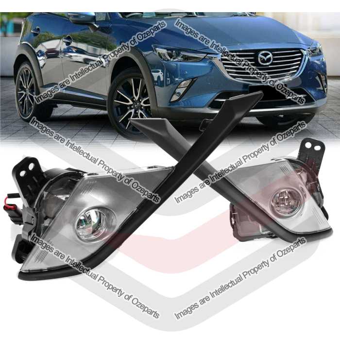 Full Set Fog Light Spot Driving Lamp KIT (LED) For Mazda CX3 CX-3 DK 2015~On