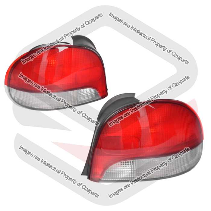 Set Pair LH+RH Tail Light Rear Lamp For Hyundai Excel X3 1997~2000 Hatch