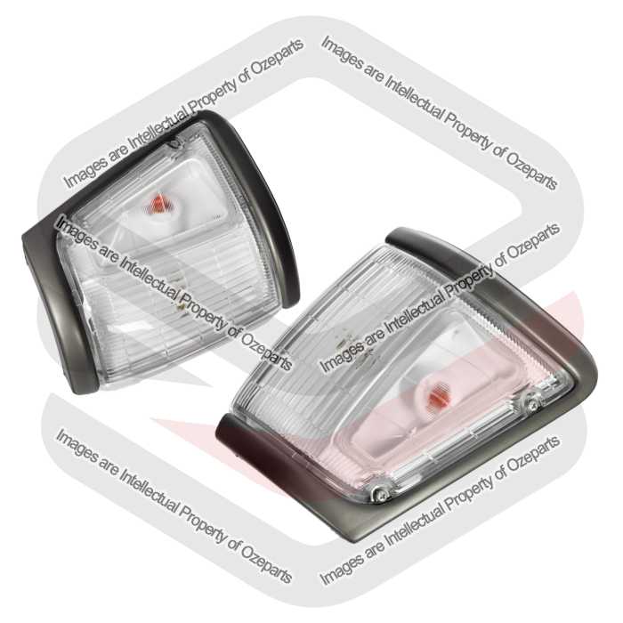 Set Pair LH+RH Corner Light Lamp Light Grey For Toyota Hilux LN106 4WD 1991~1997
