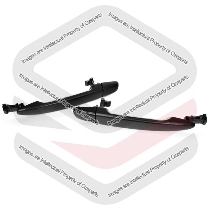 Pair LH+RH REAR Outer Door Handle (Black) For Toyota Camry CV40 Series 2006~2011