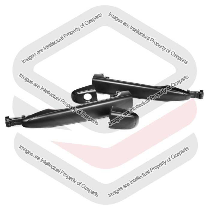 Pair LH+RH FRONT Outer Door Handle Black For Toyota Camry CV40 Series 2006~2011