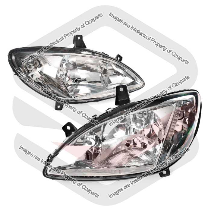 Pair LH+RH Head Light Lamp For Mercedes Benz Vito & Viano Van W639 s1 03~10