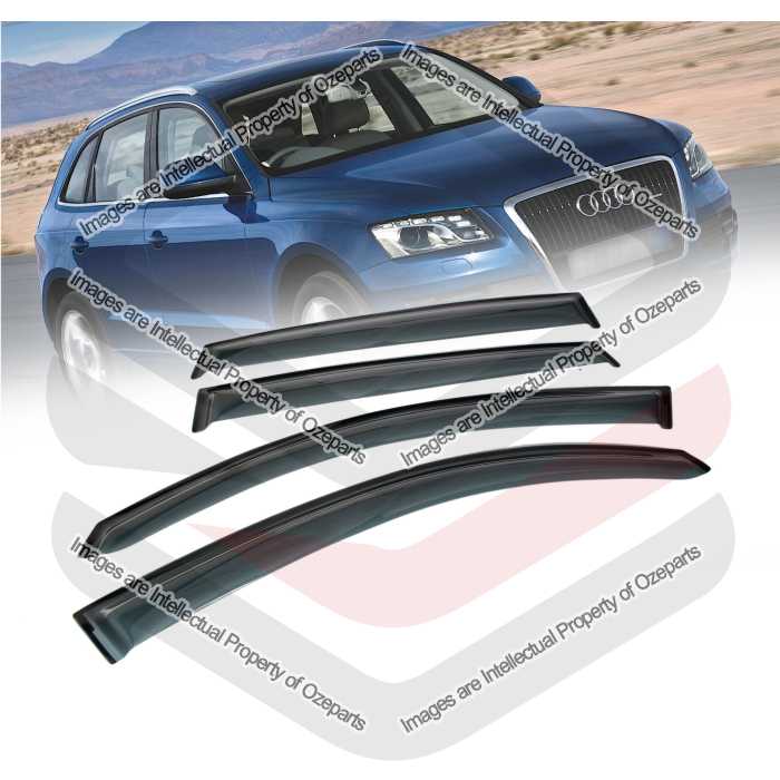 Ozeparts Fits Audi Q5 8R Series 2008~2012 SUV | Complete Set of 4 Pcs Weathershield Weather Shields Sun Window Visor