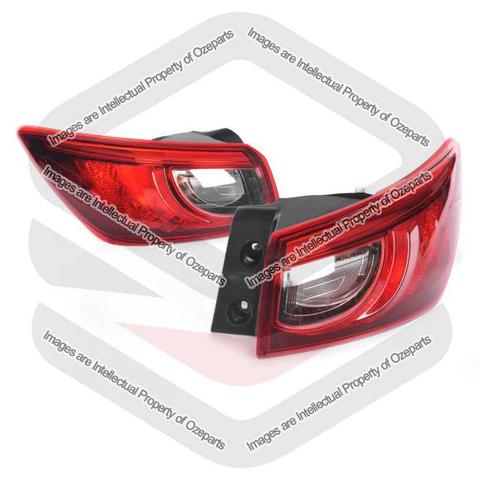 Pair LH+RH Tail Light Rear Lamp No LED For Mazda CX-3 DK Series SUV 2015~On