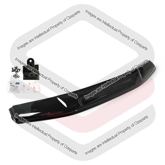 Ozeparts Fits Nissan Navara D40 MNT (Thai) 2008~2014 Ute / Cab Chassis | Bonnet Protector Hood Deflector Bug Stone Shield Guard (Black) | 1 Unit