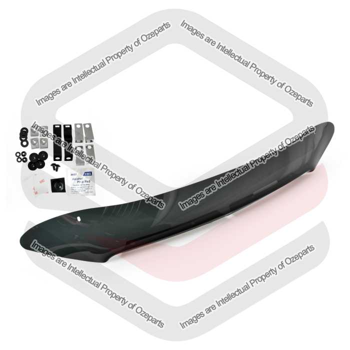 Ozeparts Fits Mitsubishi Lancer CJ CF 2007~2017 4 Door Sedan Only | Bonnet Protector Hood Deflector Bug Stone Shield Guard (Black) | 1 Unit