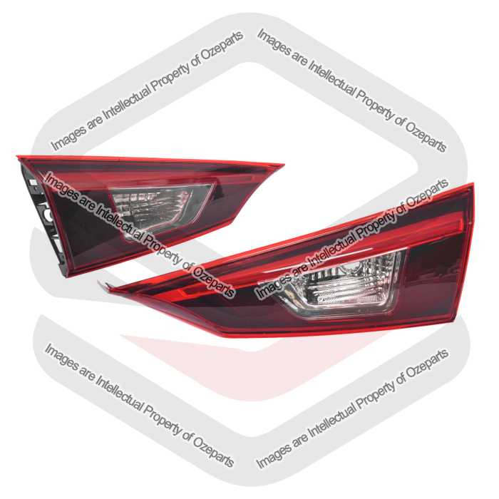 Set Pair LH+RH Rear Tail Light Boot Lid Lamp LED For Mazda 3 BM BN Sedan 13~19