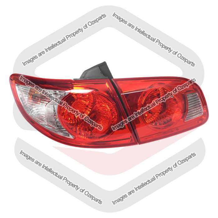 Set LH Left Tail Light + Inner Tailgate Lamp For Hyundai Santa Fe CM 2005~2009