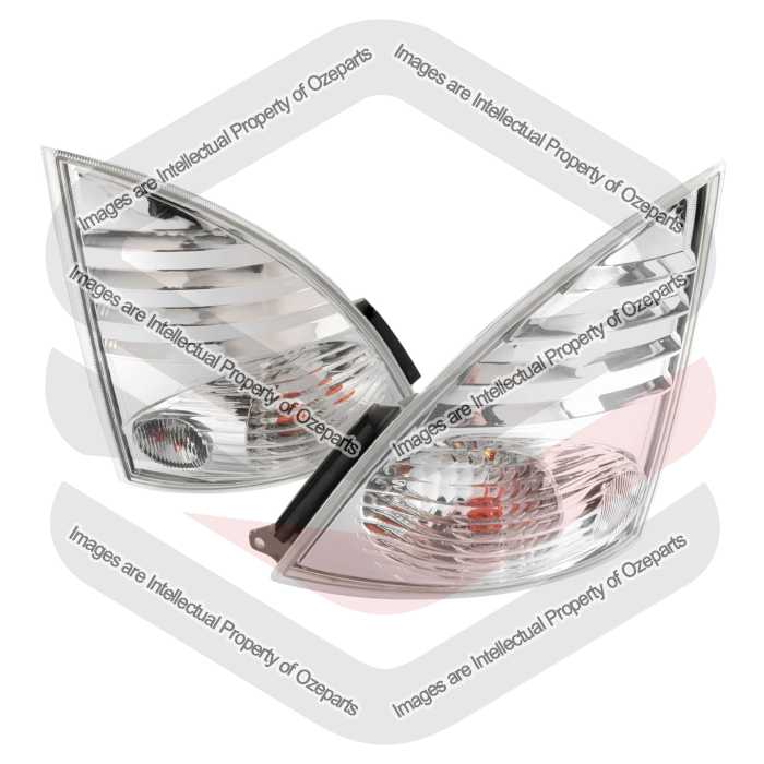 TYC Fits Hino Ranger Pro 500 Series FC FD GD FG FL FM 2003~On | Corner Lights Indicator Lamps (Clear Lens) | Pair of LH Left + RH Right
