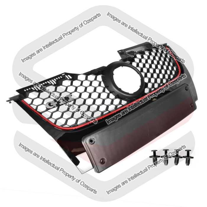 Main Radiator Grille Upper Front Grill For VW Volkswagen Golf MK5 GTI 2005~2009