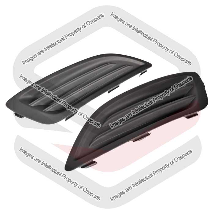 Ozeparts Fits Ford Fiesta WZ 2013~2018 | Fog Light Lamp Bezel Covers (No Fog Type) | Pair of LH Left Hand (Passenger) + RH Right Hand (Driver)