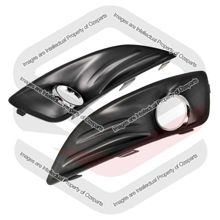 Ozeparts Fits Ford Fiesta WZ 2013~2018 | Fog Light Lamp Bezel Covers (With Fog Type) | Pair of LH Left Hand (Passenger) + RH Right Hand (Driver)