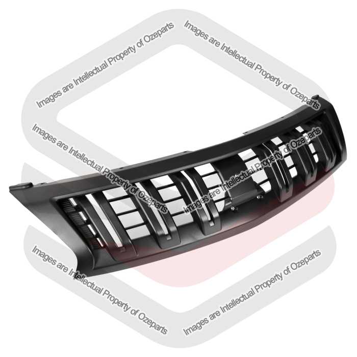 Main Radiator Grille Upper Top Grill Black For Mitsubishi Triton MQ 2015~2018
