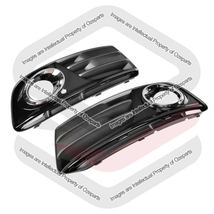 Ozeparts Fits Audi Q5 8R Series 2 2012~2017 | Fog Light Lamp Bezels Covers | Pair of LH LHS Left Hand (Passenger) + RH RHS Right Hand (Driver)